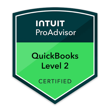 Intuit ProAdvisor QuickBooks Level 2 Certified badge